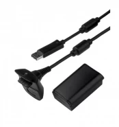 Зарядное устройство Play and Charge Kit + аккумулятор (Чёрного цвета) (Xbox 360)