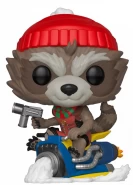 Фигурка Funko POP! Bobble: Енот Ракета (Rocket Racoon) Марвел: Рождественский праздник (Marvel: Holiday) (43334) 9,5 см