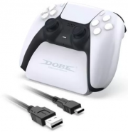 Подставка для геймпада Playstation DualSense + USB кабель для зарядки DOBE (TP5-0537B) Белый (PS5)