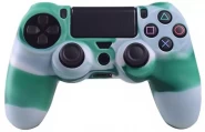 Защитный силиконовый чехол Controller Silicon Case для геймпада Sony Dualshock 4 Wireless Controller (Камуфляж Зеленый/Белый) (PS4)