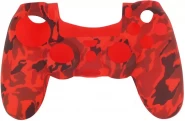 Защитный силиконовый чехол Controller Silicon Case для геймпада Sony Dualshock 4 Wireless Controller Camouflage Red (Камуфляж Красный) (PS4)
