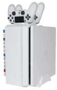 Подставка для вертикальной установки консоли + подставка для дисков Белый (White) DOBE (TP4-025) (PS4 FAT/Slim/Pro/Xbox One S)