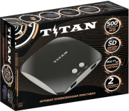 Игровая приставка 8 bit + 16 bit Magistr Titan 3 (500 в 1) + 500 встроенных игр + 2 геймпада (Черная)