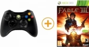 Геймпад беспроводной Microsoft Wireless Controller для Xbox 360 (Black) Черный Оригинал + Fable 3 (III) (Xbox 360)