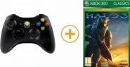 Геймпад беспроводной Microsoft Wireless Controller для Xbox 360 (Black) Черный Оригинал + Halo 3 (Xbox 360/Xbox One)