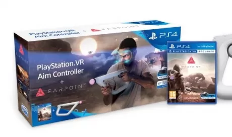 Sony PlayStation VR Eur шлем виртуальной реальности + Farpoint (Только для PS VR) Русская Версия + Контроллер прицеливания Aim Controller (PS4)