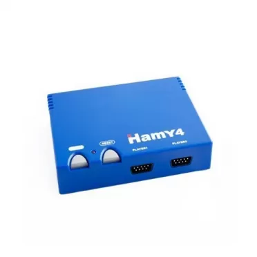 Игровая приставка 8 bit + 16 bit "Hamy 4" (350 в 1) Gran Turismo + 350 встроенных игр + 2 геймпада + USB кабель (Синяя)