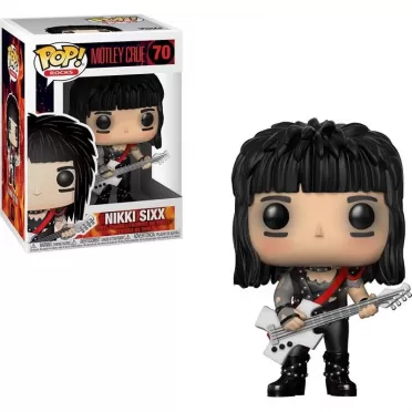 Фигурка Funko POP! Bobble Vinyl: Никки Сикс (Nikki Sixx) Мотли Крю (Motley Crue) (30209) 9,5 см