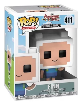 Фигурка Funko POP! Vinyl: Финн (Finn) Время приключений/Майнкрафт 1 Сезон (Adventure Time/Minecraft S1) (32235) 9,5 см
