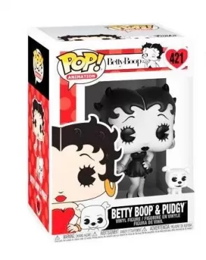Фигурка Funko POP! Vinyl: Бетти Буп с собачкой черно-белая (Betty w/ Pudgy(B&W) w/Chase) Бетти Буп (Betty Boop) (32823) 9,5 см