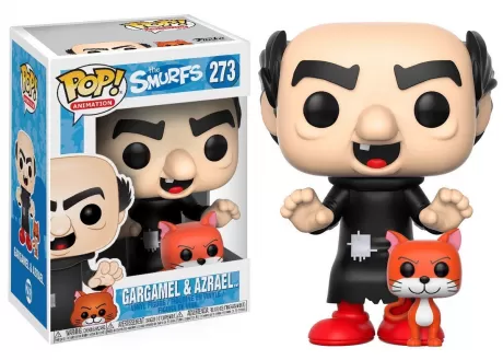 Фигурка Funko POP! Vinyl: Гаргамель и Азраэль (Gargamel w/ Azrael) Смурфики (The Smurfs) (20141) 9,5 см