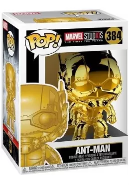 Фигурка Funko POP! Bobble: Человек-муравей золотой хром (Ant-Man (Chrome)) Студия Марвел: Первые десять лет (MS 10) (33521) 9,5 см