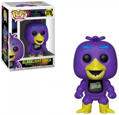 Фигурка Funko POP! Vinyl: Неоновая Чика (Blacklight Chica (FTM Exc)) Пять ночей у Фредди (FNAF) (34134) 9,5 см