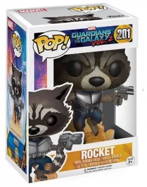 Фигурка Funko POP! Bobble: Енот Ракета (Rocket Racoon) Стражи Галактики 2 (Guardians Of The Galaxy 2) (13270) 9,5 см