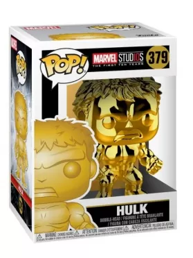 Фигурка Funko POP! Bobble: Халк золотой хром (Hulk (Chrome)) Студия Марвел: Первые десять лет (MS 10) (33517) 9,5 см