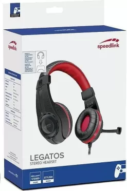 Гарнитура проводная стерео Legatos Stereo Headset Speedlink (SL-450302-BK)
