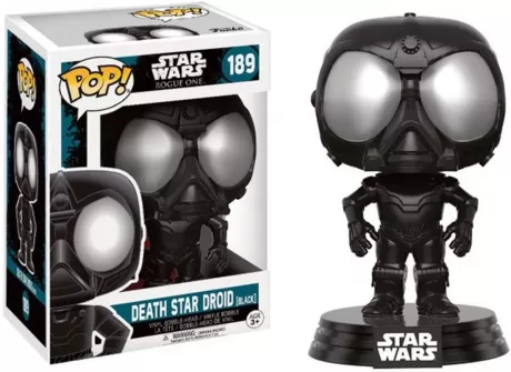 Фигурка Funko POP! Bobble: Звёздные войны: Изгой-один (Star Wars: Rogue One): Дроид Звезды Смерти (Черный) (Death Star Droid (Black)) (14877) 9,5 см