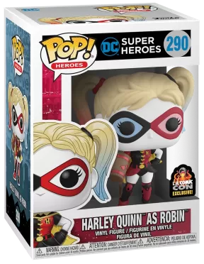 Фигурка Funko POP! Vinyl: Харли Квинн в роли Робина (Harley Quinn as Robin)(Exc)) ДиСи (DC) (43004) 9,5 см