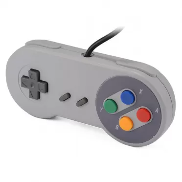 Геймпад проводной для Super Nintendo Серый (SNES)
