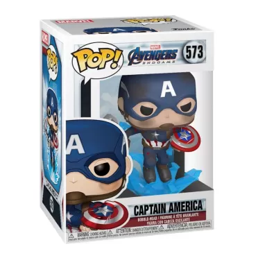 Фигурка Funko POP! Bobble: Капитан Америка Со Сломанным щитом и Мьельниром (Captain America with Broken Shield And Mjolnir) Мстители: Финал (Avengers: Endgame) (45137) 9,5 см