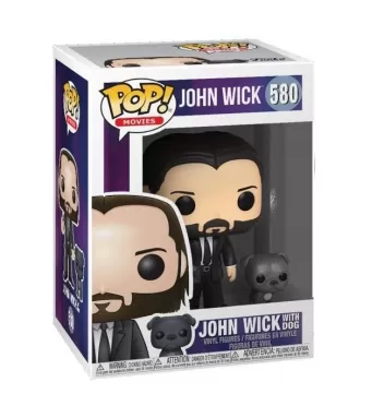 Фигурка Funko POP! Vinyl: Джон Уик (John Wick) Джон в черном костюме с собакой (John (Black Suit) w/Dog) (47238) 9,5 см