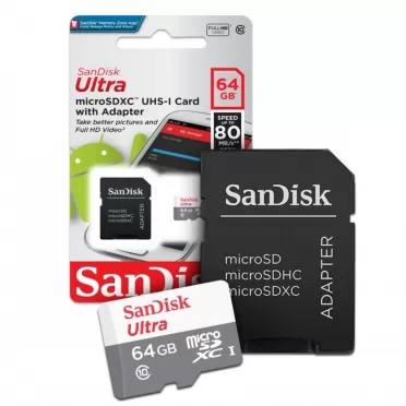 Карта памяти SanDisk Ultra SDSQUNS-064G-GN3MA microSDXC 64GB