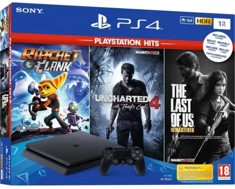 Sony PlayStation 4 1TB Ratchet & Clank + Uncharted 4 + The Last of US