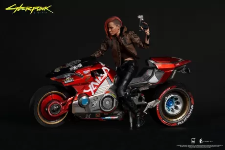 Фигура  Cyberpunk 2077 V Female + Мотоцикл Yaiba Kusanagi CT3-H