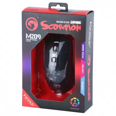Мышь проводная Marvo M209 gaming mouse с подсветкой