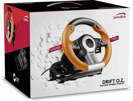 PC Руль Speedlink DRIFT O.Z. Racing Wheel, ПК (SL-6695-BKOR-01)