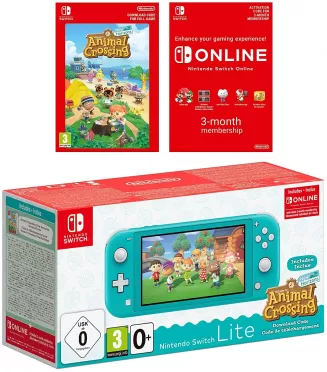 Nintendo Switch Lite (бирюзовый) + Animal Crossing + 3 м онлайн