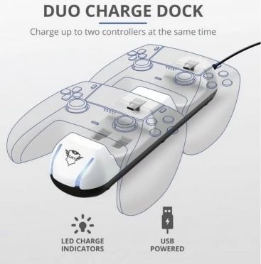 Зарядное устройство для геймпада Trust GXT 251 Duo Charging Dock for PS5