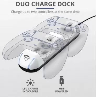 Зарядное устройство для геймпада Trust GXT 251 Duo Charging Dock for PS5