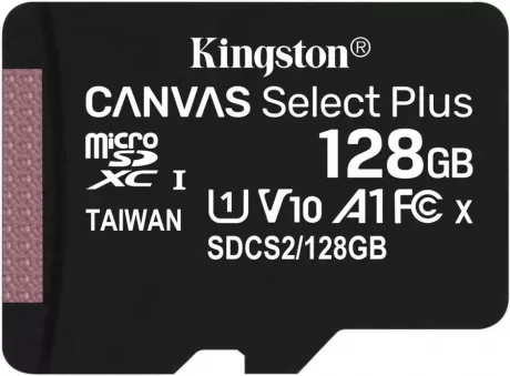 Карта памяти Kingston Canvas Select Plus Class 10 128Gb