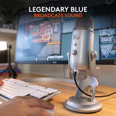 Проводной микрофон Blue Yeti (серебристый)