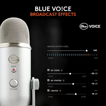 Проводной микрофон Blue Yeti (серебристый)
