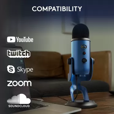 Проводной микрофон Blue Yeti (синий)