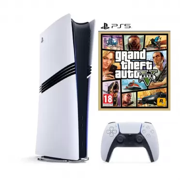 PlayStation 5 (PS5) PRO с дисководом 2024 + GTA 5: Grand Theft Auto 5 (V) (PS5)