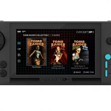 Портативная ретро-консоль EVERCADE EXP-R + картридж Tomb Raider Collection 1
