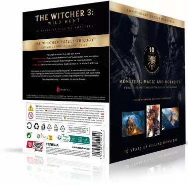 Пазл The Witcher 3 Wild Hunt 10 Years of Killing Monsters Trilogy 3x1000