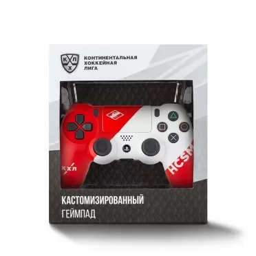 Геймпад беспроводной (кастомизированный) Sony DualShock 4 Wireless Controller (KHL Spartak) КХЛ Спартак RAINBO (PS4)