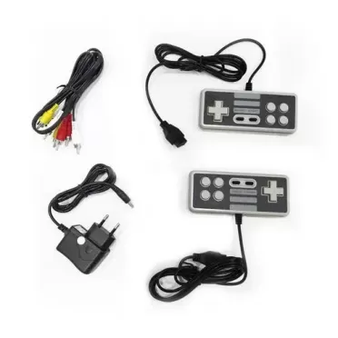 Игровая приставка 8 bit NES 440 в 1 White box + 440 встроенных игр + 2 геймпада + пистолет (Черная)
