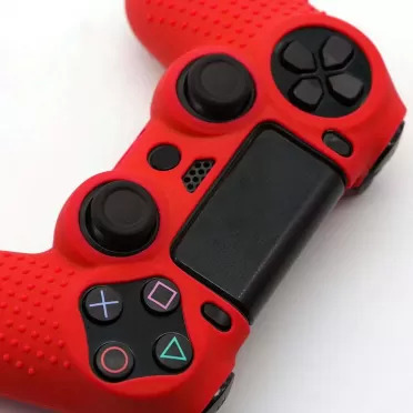Защитный силиконовый чехол Controller Silicon Case (Non-Slip) для геймпада Sony Dualshock 4 Wireless Controller (Красный) (PS4)