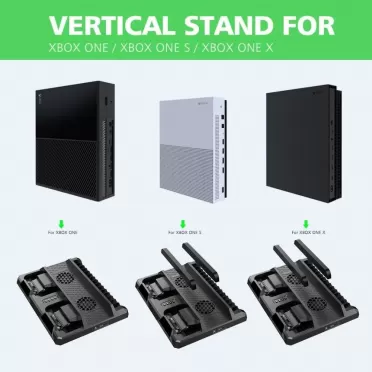Подставка для вертикальной установки консоли + зарядная станция для 2-х геймпадов + охлаждение + подставка для дисков OIVO (IV-X0022) (Xbox One/Xbox O
