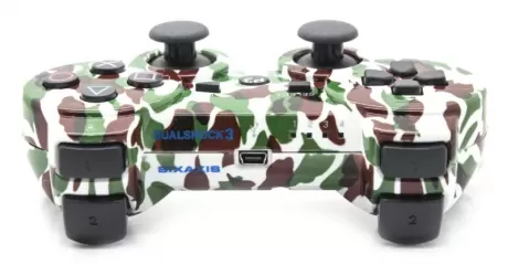 Геймпад беспроводной DualShock 3 Wireless Controller Camouflage (Белый-Черный-Зеленый) (PS3)
