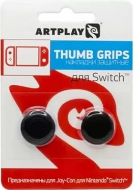 Накладки на стики Thumb Grips низкие Черные (2 шт) (Switch)