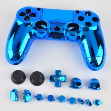 Корпус геймпада + кнопки PS4 Shell Case for Controllers Chrome Blue для DualShock 4 Синий-металлик (PS4)