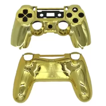Корпус геймпада + кнопки PS4 Shell Case for Controllers Gold Chrome для DualShock 4 Золотой-металлик (PS4)