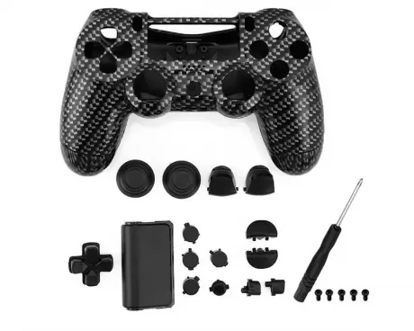 Корпус геймпада + кнопки PS4 Shell Case Hydro Dipped Carbon для DualShock 4 Wireless Controller 