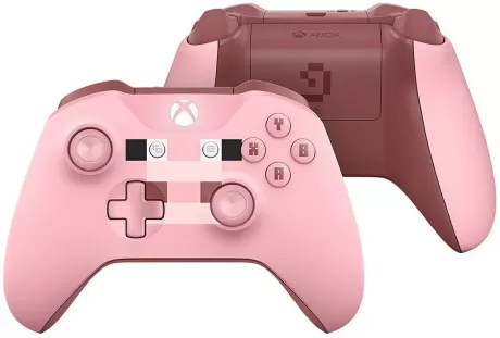 Геймпад беспроводной Microsoft Xbox One S/X Wireless Controller Minecraft Pig (Розовый) (WL3-00053) Оригинал (Xbox One)